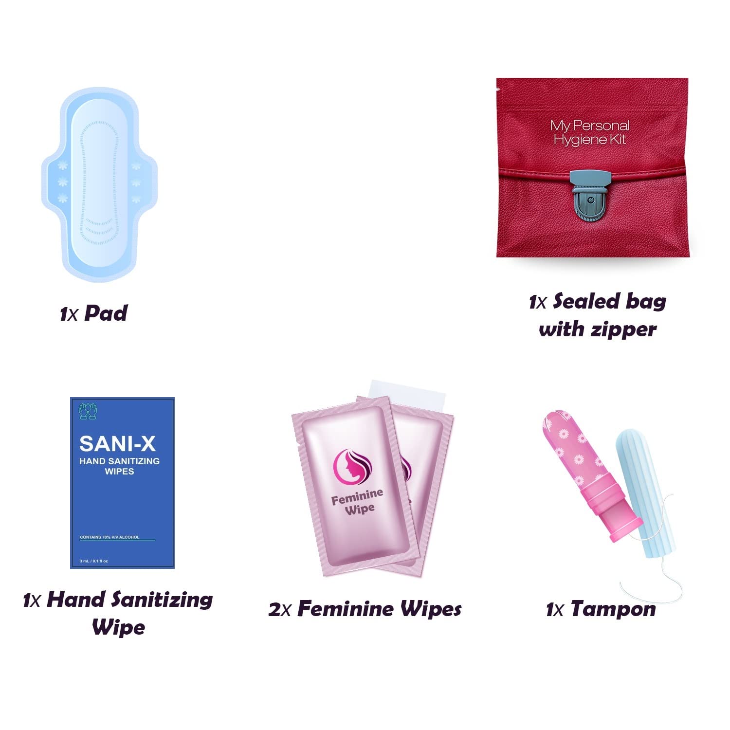 Menstrual Kit All-in-One | Convenience on The Go | Single Period Kit Pack for Travelling, Tweens pH Advantage buy supplements canada