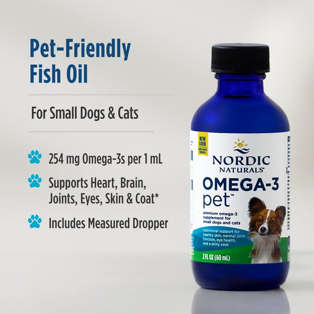 Nordic Naturals Omega-3 Pet Bundle - 2 oz Omega-3 Fish Oil for Small Dogs & Cats, 8 oz Pet Cod Liver Oil Promotes Heart, Skin, Coat, & Immune Health Nordic Naturals buy supplements canada