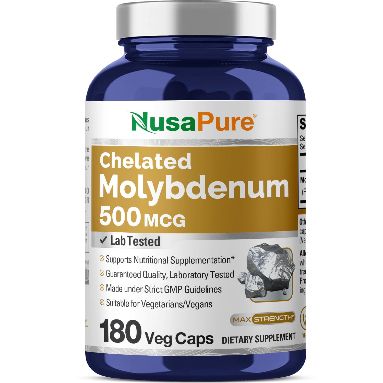 NusaPure Chelated Molybdenum 500 mcg 180 Vegetarian Caps (Vegan, Non-GMO) NusaPure buy supplements canada
