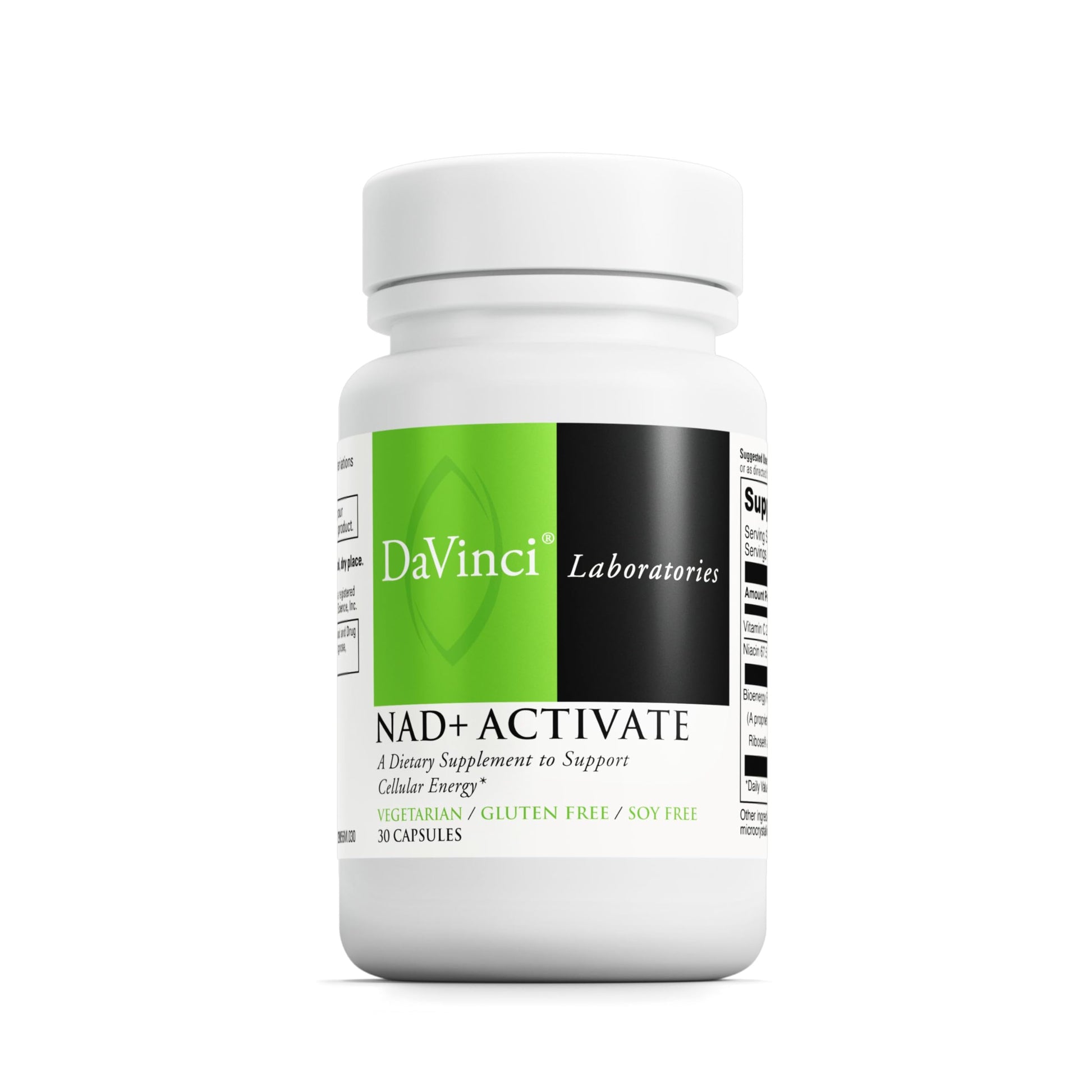 DAVINCI Labs NAD+ Activate - NAD Supplement with Vitamin C & Niacin - Helps Support Brain Health, Cellular Energy & More* - Vegetarian, Gluten-Free & Soy-Free - 30 Capsules DAVINCI buy supplements canada