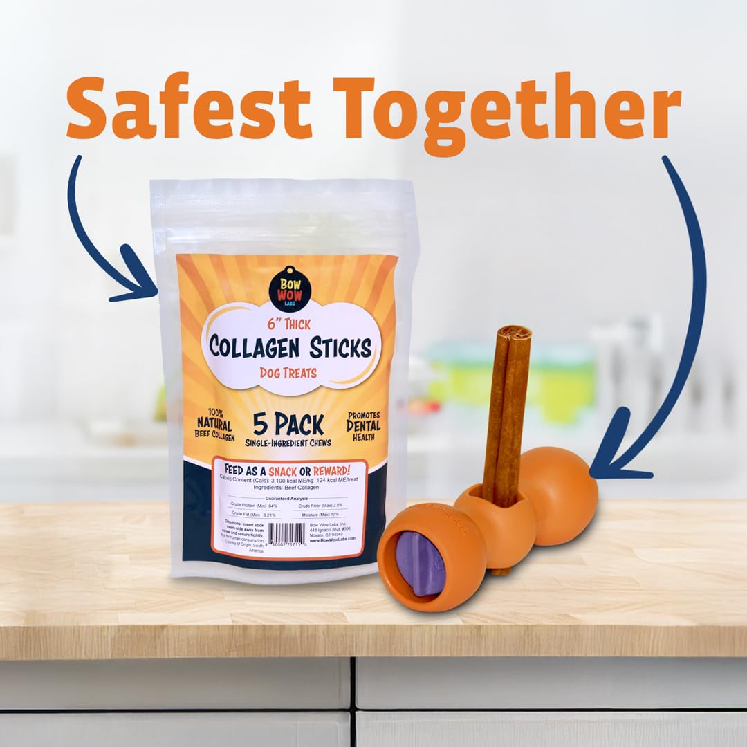 Bow Wow Labs 12" SafeFit Collagen Sticks for Dogs 5 Pack/Jumbo – All-Natural Chews for Joint, Gut, Bone & Oral Health Bow Wow Labs buy supplements canada