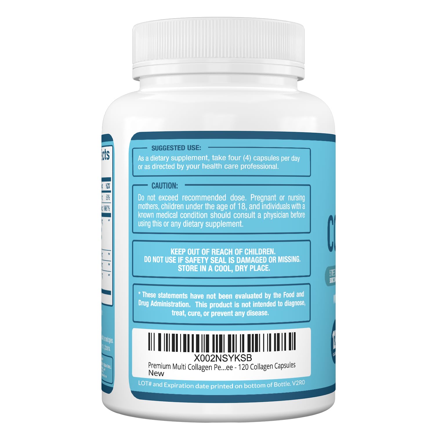 Premium Multi Collagen Peptides (Types I, II, II, V, X) - Collagen Pills for Skin Care, Hair Growth, Nails & Joints - Vitamin C, Hyaluronic Acid Purely Optimal buy supplements canada