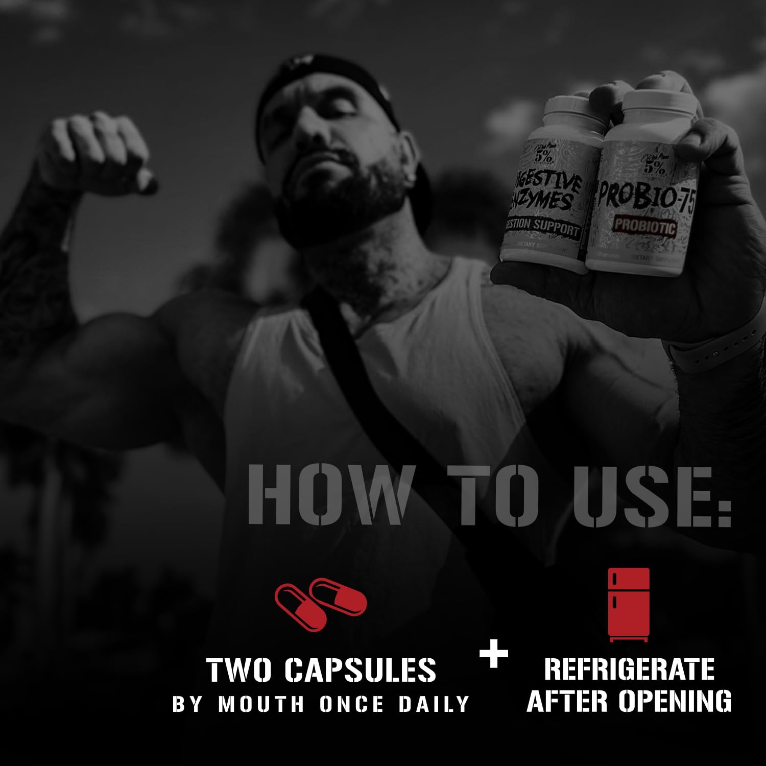 5% Nutrition Rich Piana Probio-75 Billion CFUs | Vegan, 14 Unique Strains 5% Nutrition buy supplements canada