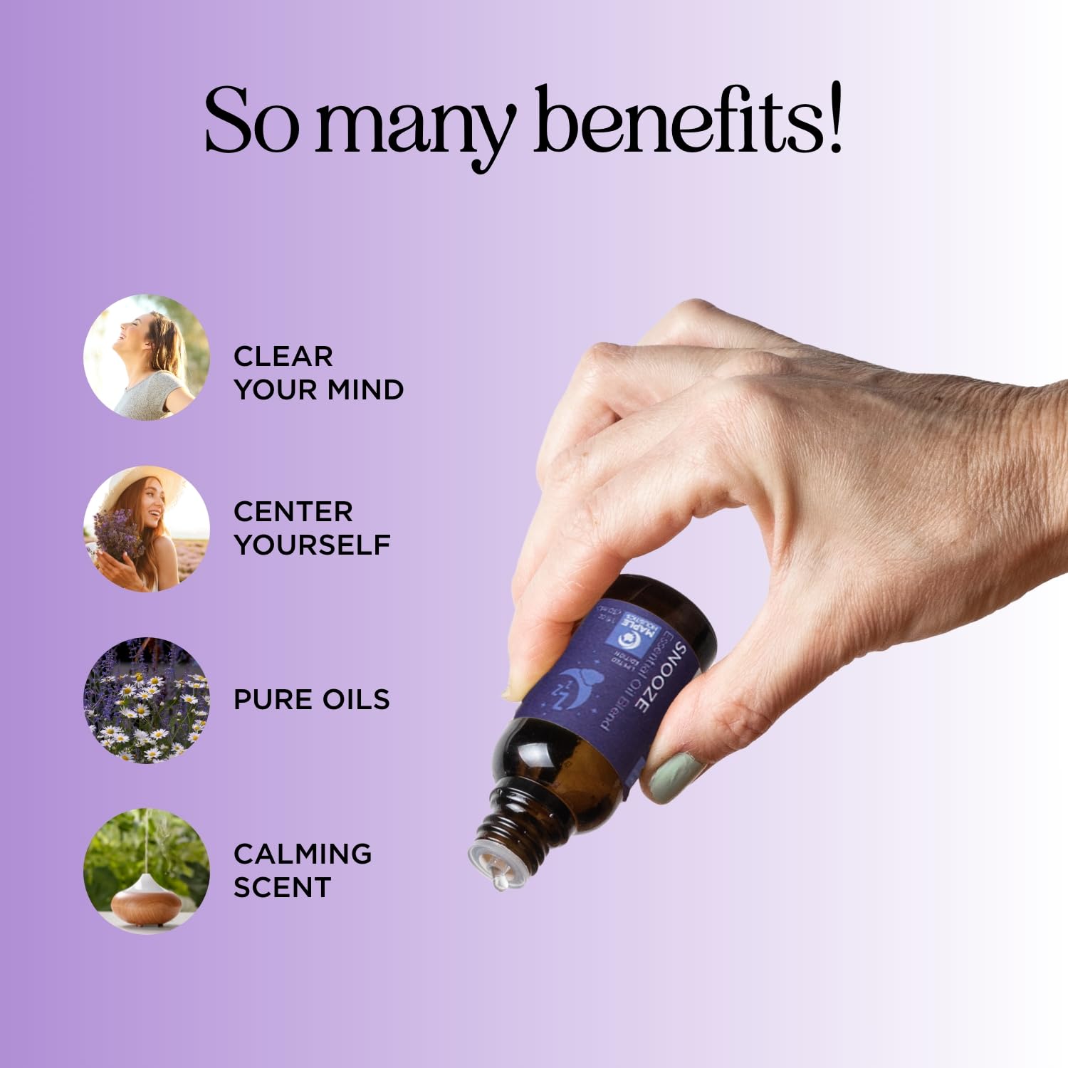 Sleep Essential Oil Blend for Diffuser - Snooze Blend Essential Oil for Sleep with Roman Chamomile Maple Holistics buy supplements canada
