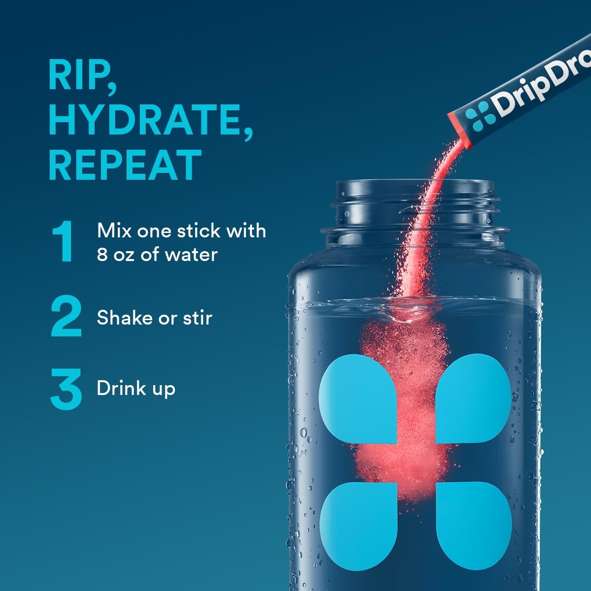 DripDrop Hydration Packets - Juicy Variety Pack - Single Serve Electrolytes Powder Drink Mix - Grape, Fruit Punch, Strawberry Lemonade, Cherry DripDrop buy supplements canada