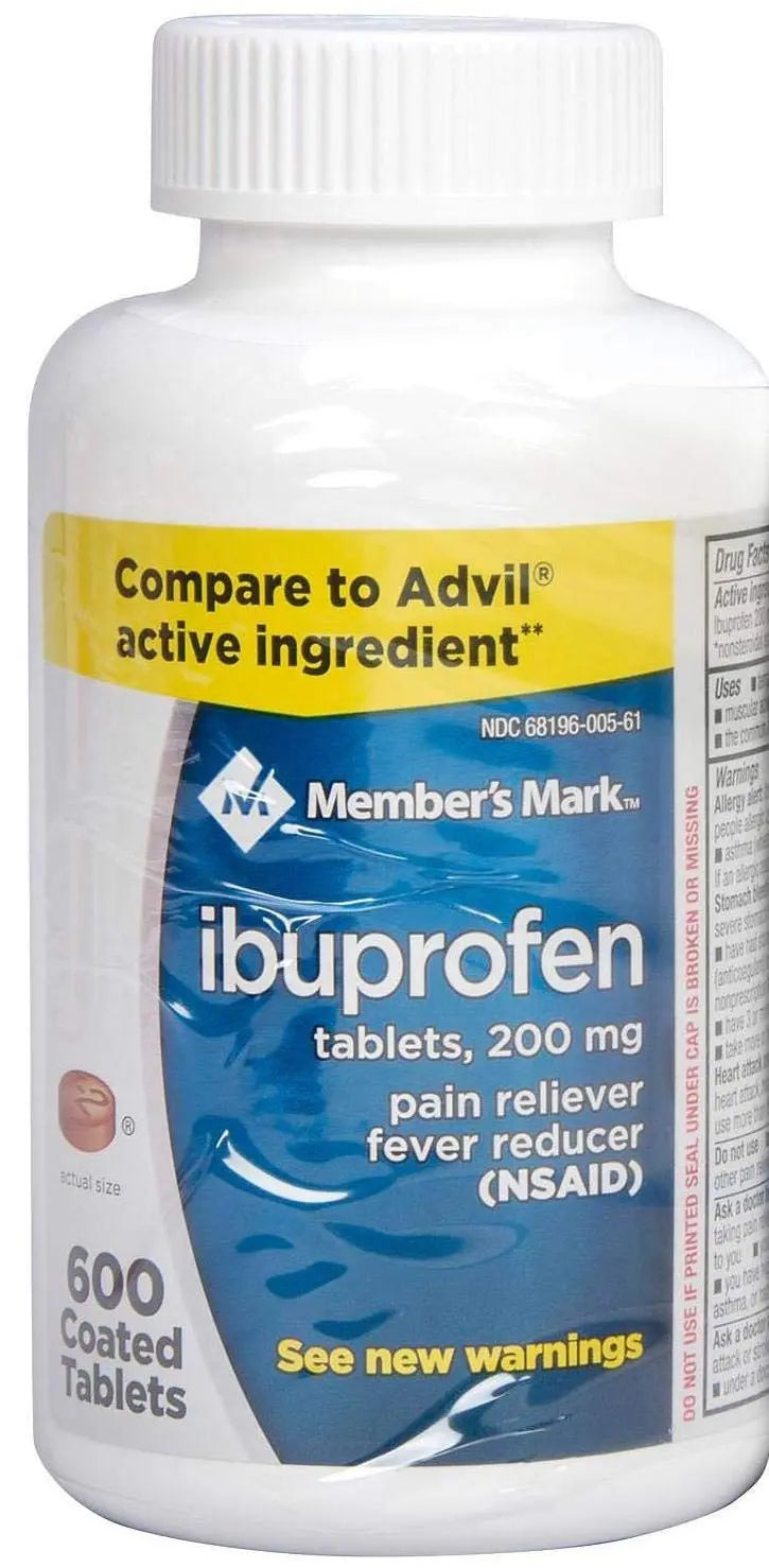 Member's Mark Ibuprofen Coated Tablets 200mg Pain Reliever Fever Reducer, 1 Bottle, 600 Tablets MEMBER´S MARK buy supplements canada