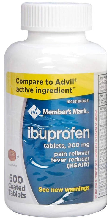 Member's Mark Ibuprofen Coated Tablets 200mg Pain Reliever Fever Reducer, 1 Bottle, 600 Tablets MEMBER´S MARK buy supplements canada