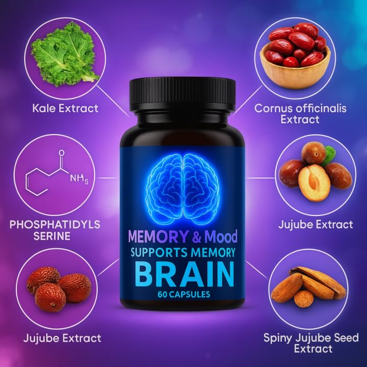 Nootropic Brain Supplements for Memory and Focus, Cognitive Support Formula with B Vitamins, Folate & Dihydromyricetin – Mental Clarity & Daily Performance, 60 Capsules (1) DFTLUUE buy supplements canada