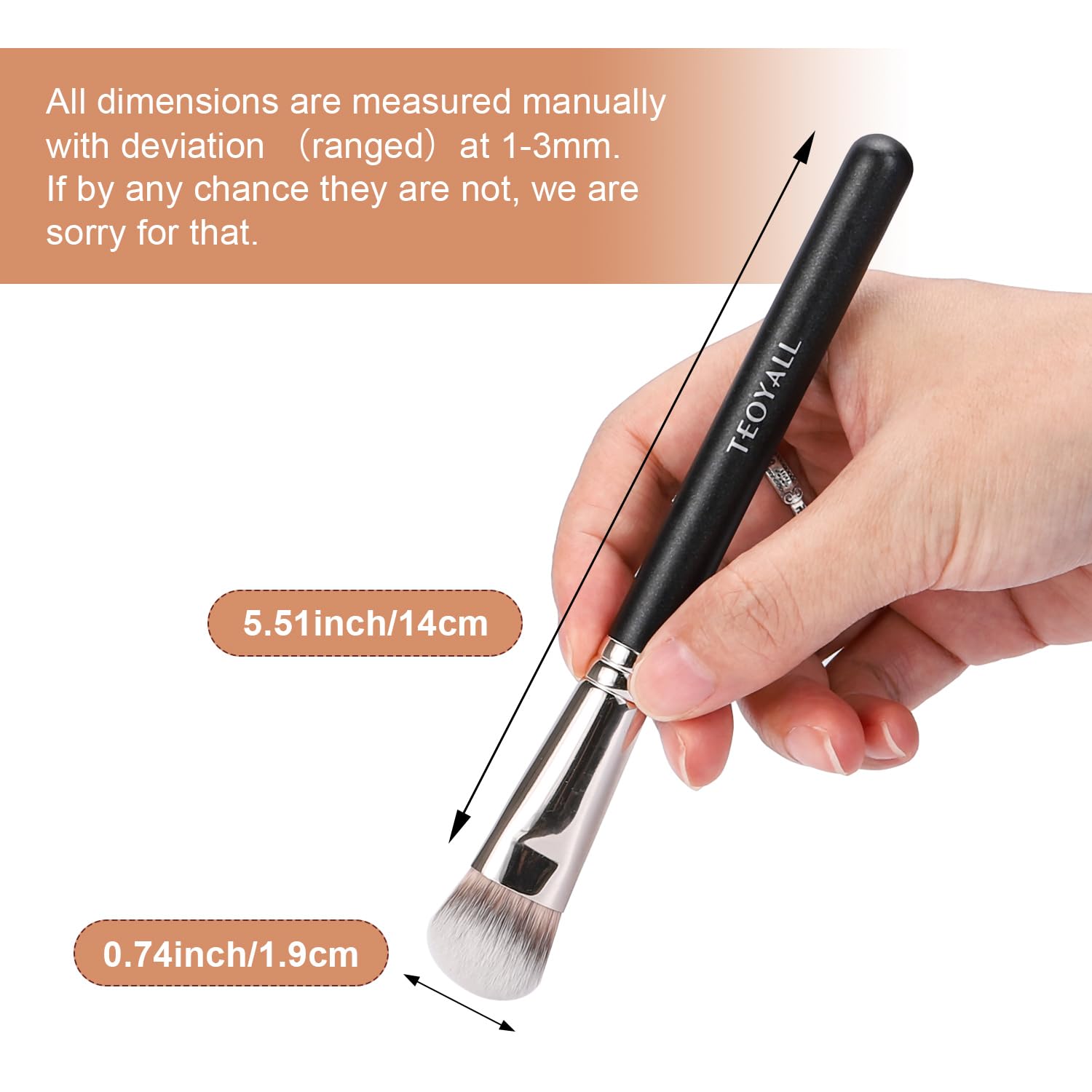 TEOYALL Angled Concealer Brush, Synthetic Contour Brush for Blending Setting Buffing with Liquid, Cream and Powder Cosmetic (Angled Brush) TEOYALL buy supplements canada