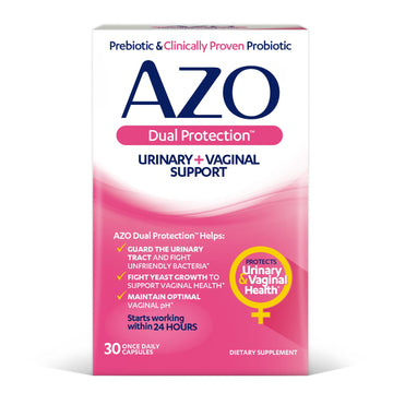 AZO Dual Protection | Urinary + Vaginal Support* | Prebiotic Plus Clinically Proven Women AZO buy supplements canada
