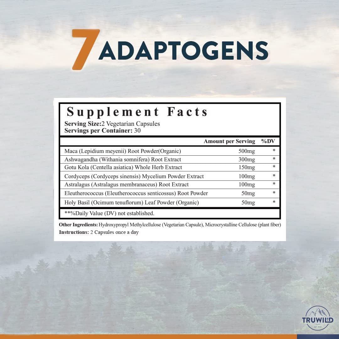 TruWild Adaptogen Blend with Cordyceps Maca Ashwagandha - Full Spectrum Mushroom TruWild buy supplements canada