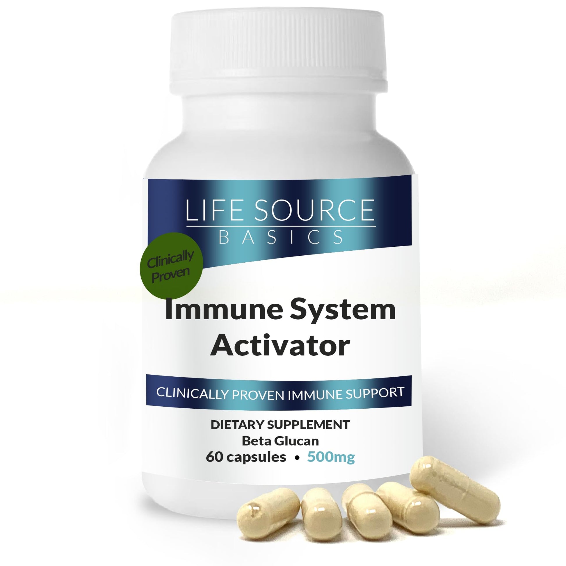 Life Source Basics Immune System Support Activator - High Purity Beta 1,3/1,6 Glucan - Immunity and Vitamin Supplement Non-GMO & Vegan Friendly for Men & Women, Gluten-Free 500 mg - 60 Capsules L LIFE SOURCE BASICS buy supplements canada