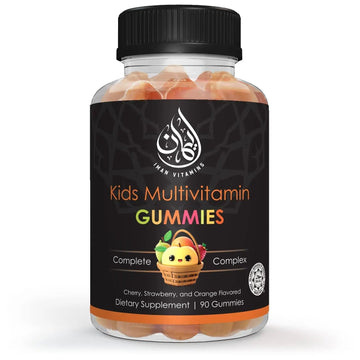 Iman Vitamins Halal Kids Multivitamin Gummies | Vitamin C, D, Zinc, A, E, B6, B12, Biotin, Folate, Inositol | Strengthen Metabolism, Bones & Immunity | Iman Vitamins buy supplements canada