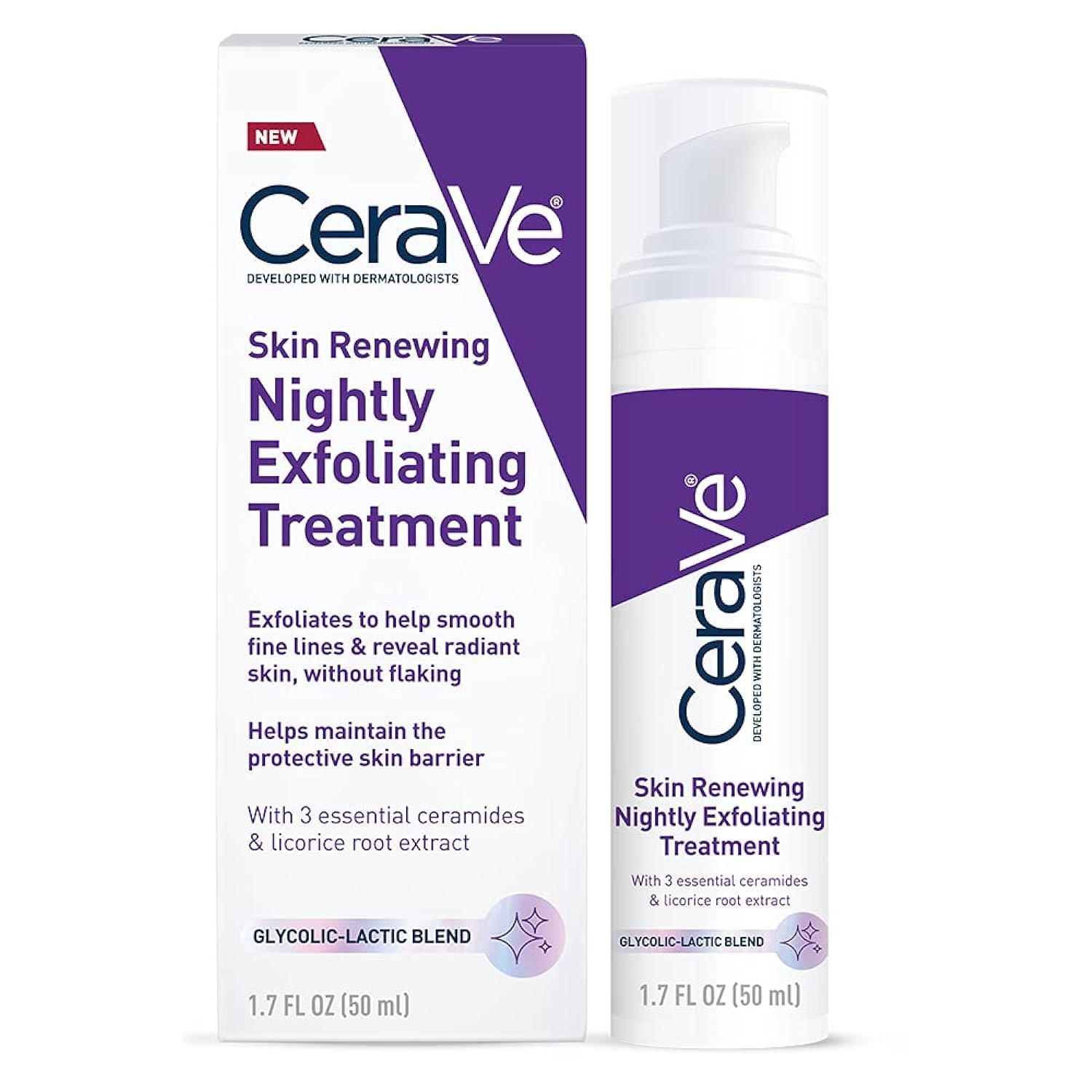 CeraVe Skin Renewing Nightly Exfoliating Treatment, Anti Aging Serum With 5% Blend Of Glycolic Acid & Lactic Acid CeraVe buy supplements canada