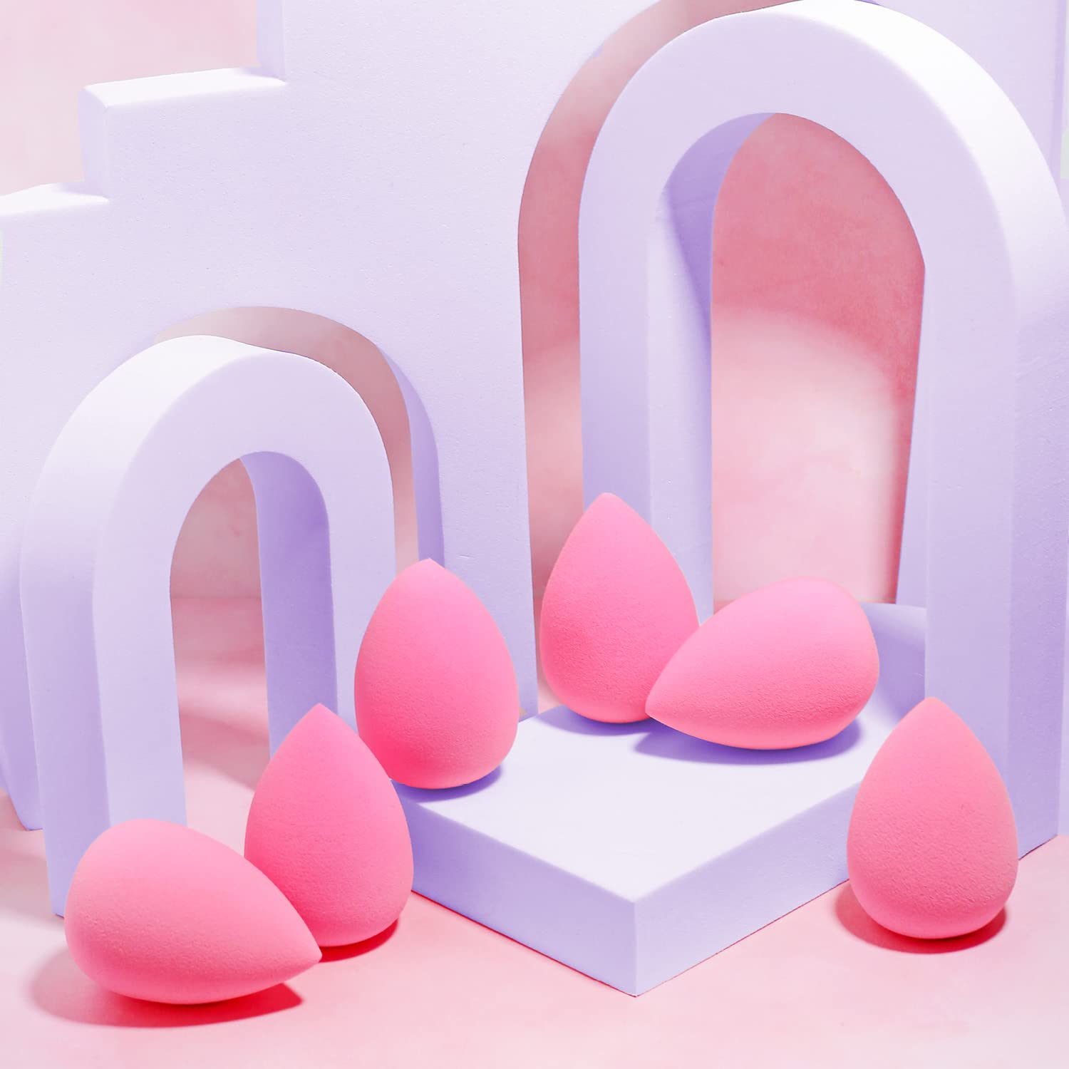 AOA Studio Collection makeup Sponge Set Latex Free and High-definition Set of 6 makeup Wonder blender For Powder Cream and Liquid, Super Soft Wonder Beauty Cosmetic AOA STUDIO buy supplements canada