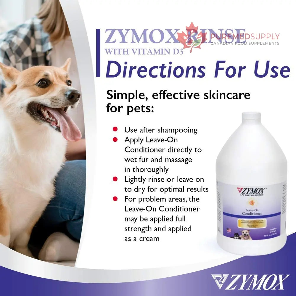 ZYMOX Leave-in Conditioner with Vitamin D3 for Cats & Dogs, 1gal Zymox buy supplements canada