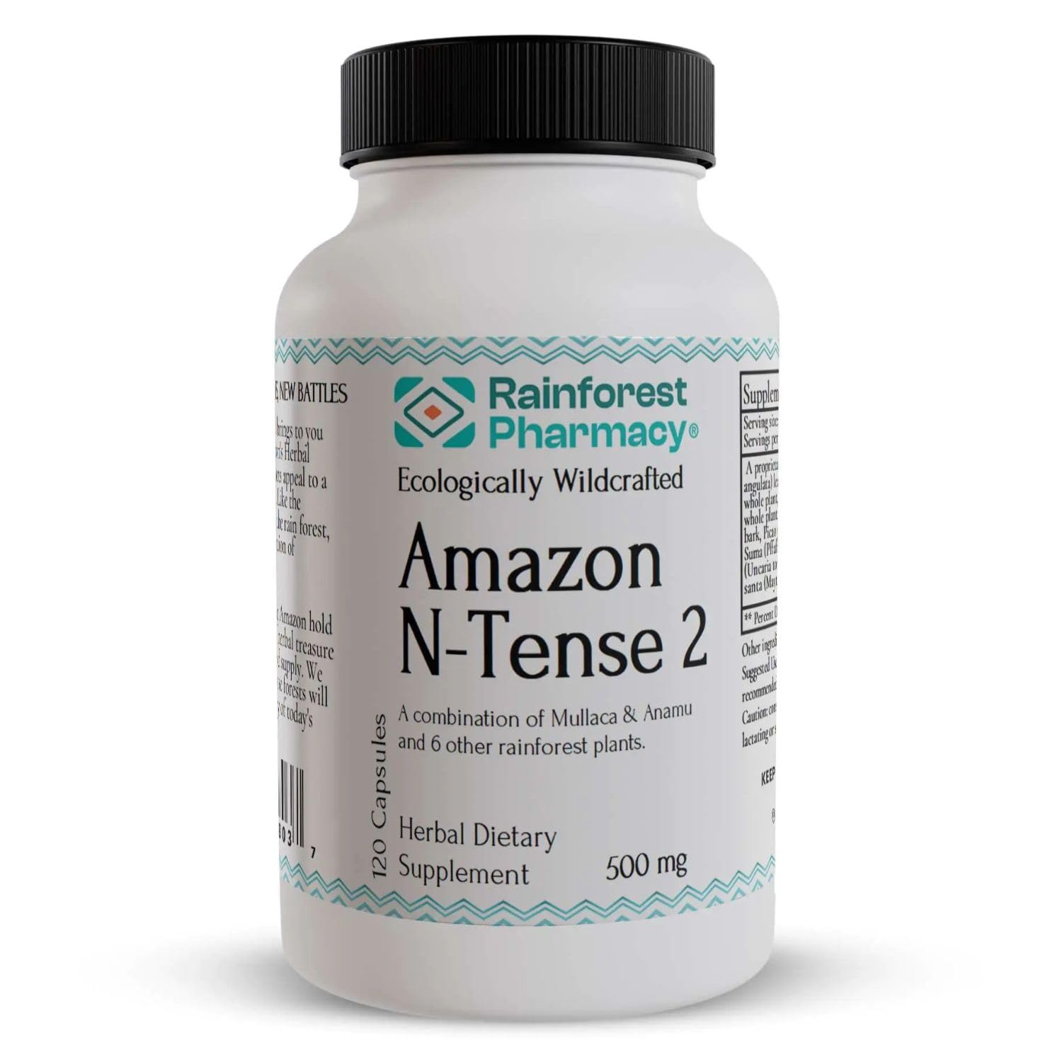 Rainforest Pharmacy N-Tense (2) Wildcrafted Amazon Rainforest Herbal Supplement to Support Cellular Health 500mg | 120 Vegetable Capsules with Mullaca, Anamu, Cat’s Claw, Suma Rainforest Pharmacy buy supplements canada