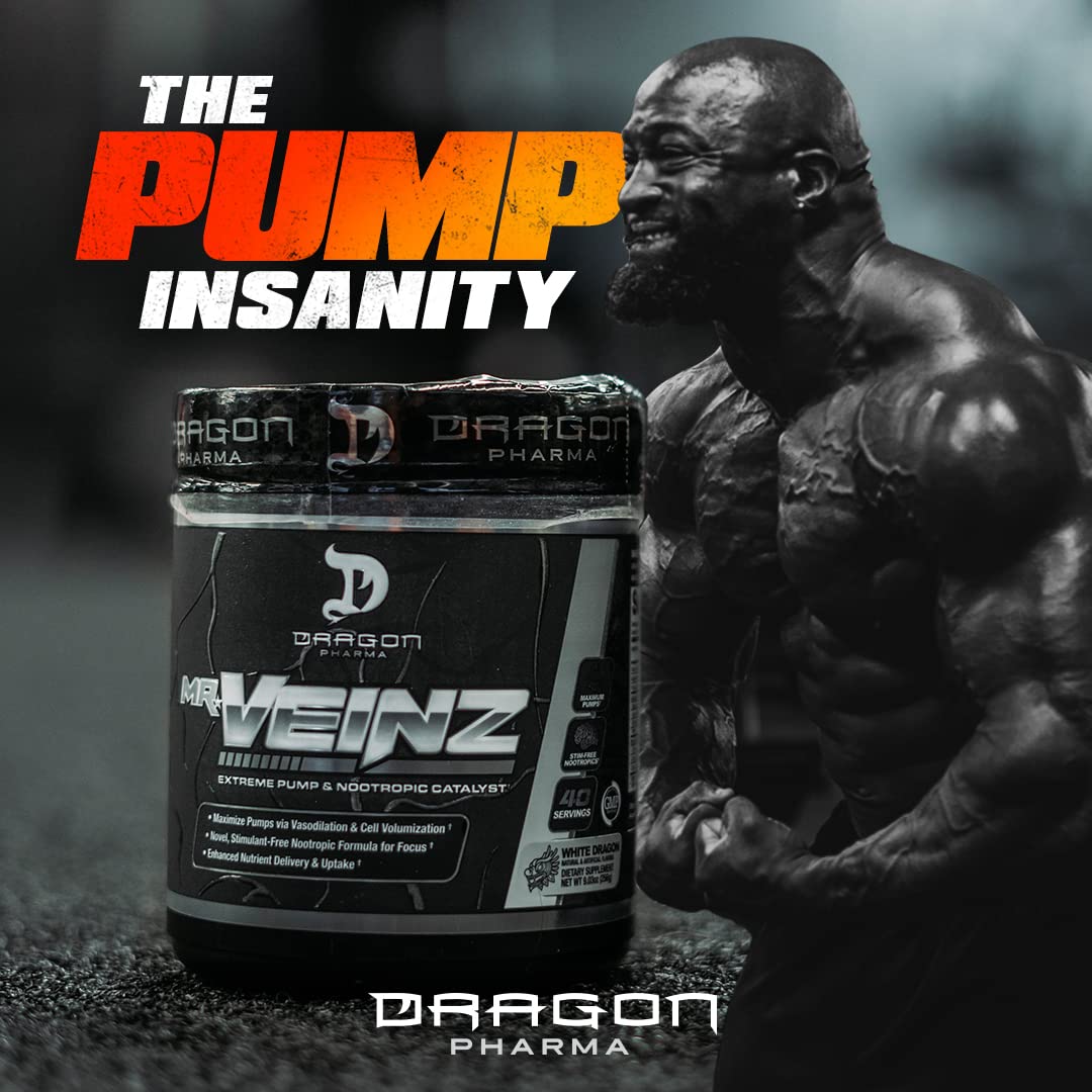 DRAGON PHARMA Mr. Veinz Stim Free Pre-Workout, Extreme Pump & Nootropic Catalyst DRAGON PHARMA buy supplements canada