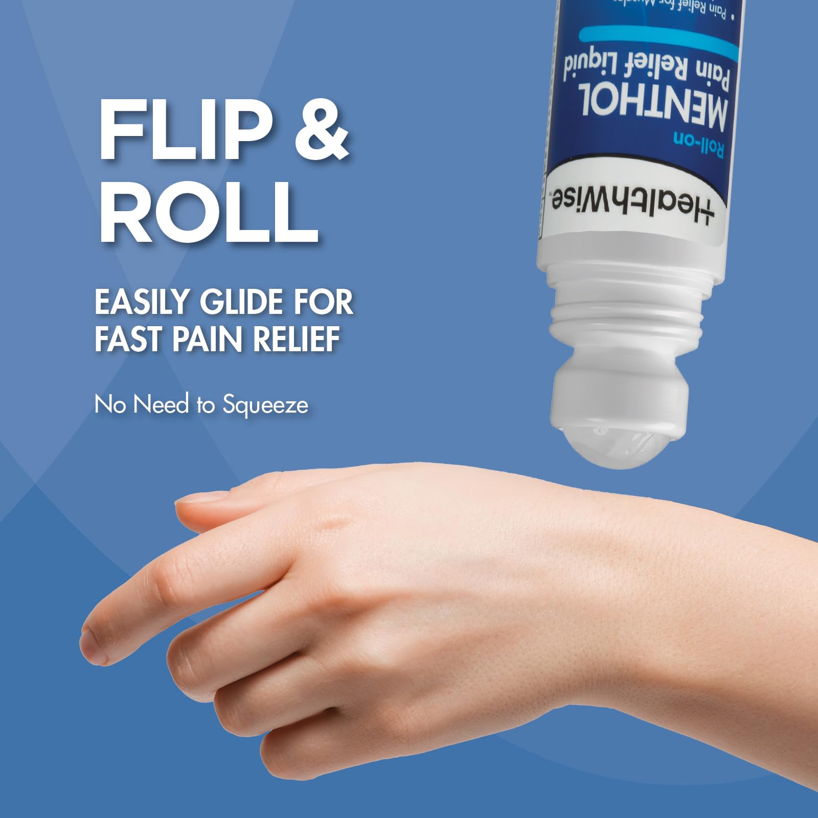 HealthWise 16% Menthol Roll-On | Cold Hot Sensation | Pain Relief Liquid | 2.5 oz. 73 mL | Non-Greasy Formula | Immediate Penetrating Action | Topical Analgesic HealthWise buy supplements canada