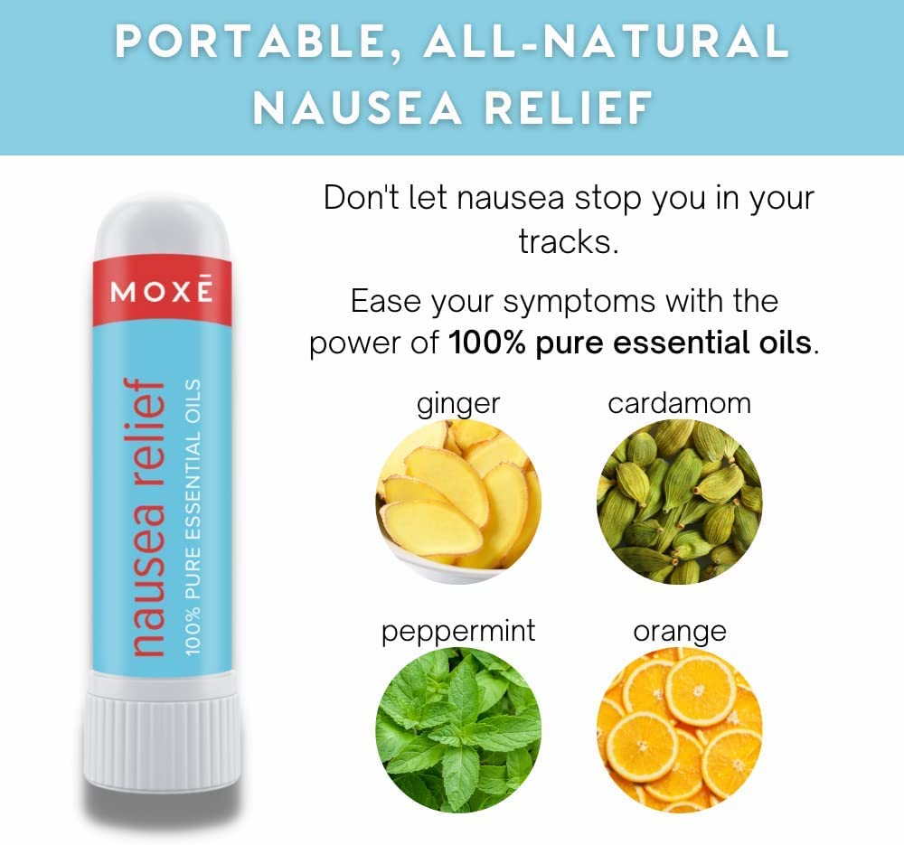 MOXE Nausea Nasal Inhaler Sticks, All Natural Essential Oil Blend, Ginger, Cardamom, Peppermint MOXE buy supplements canada