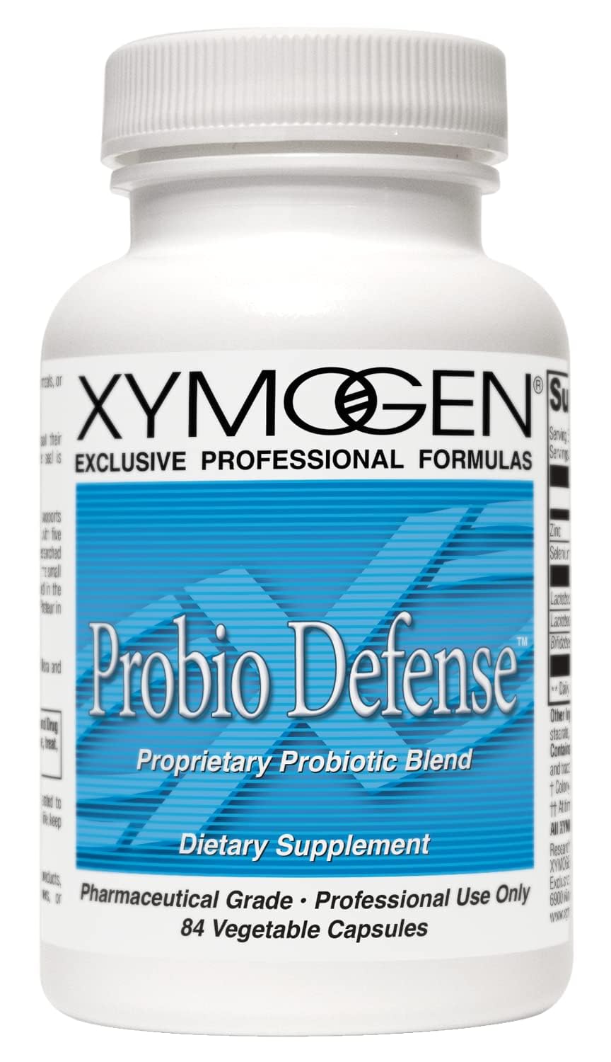 XYMOGEN Probio Defense - Daily Probiotic Blend for GI Balance Support - Immune & Gut Health Aid - 10 Billion CFU - Lactobacillus Rhamnosus, Zinc & Selenium - Gluten-Free & Non-GMO - 84 Capsules XYMOGEN buy supplements canada