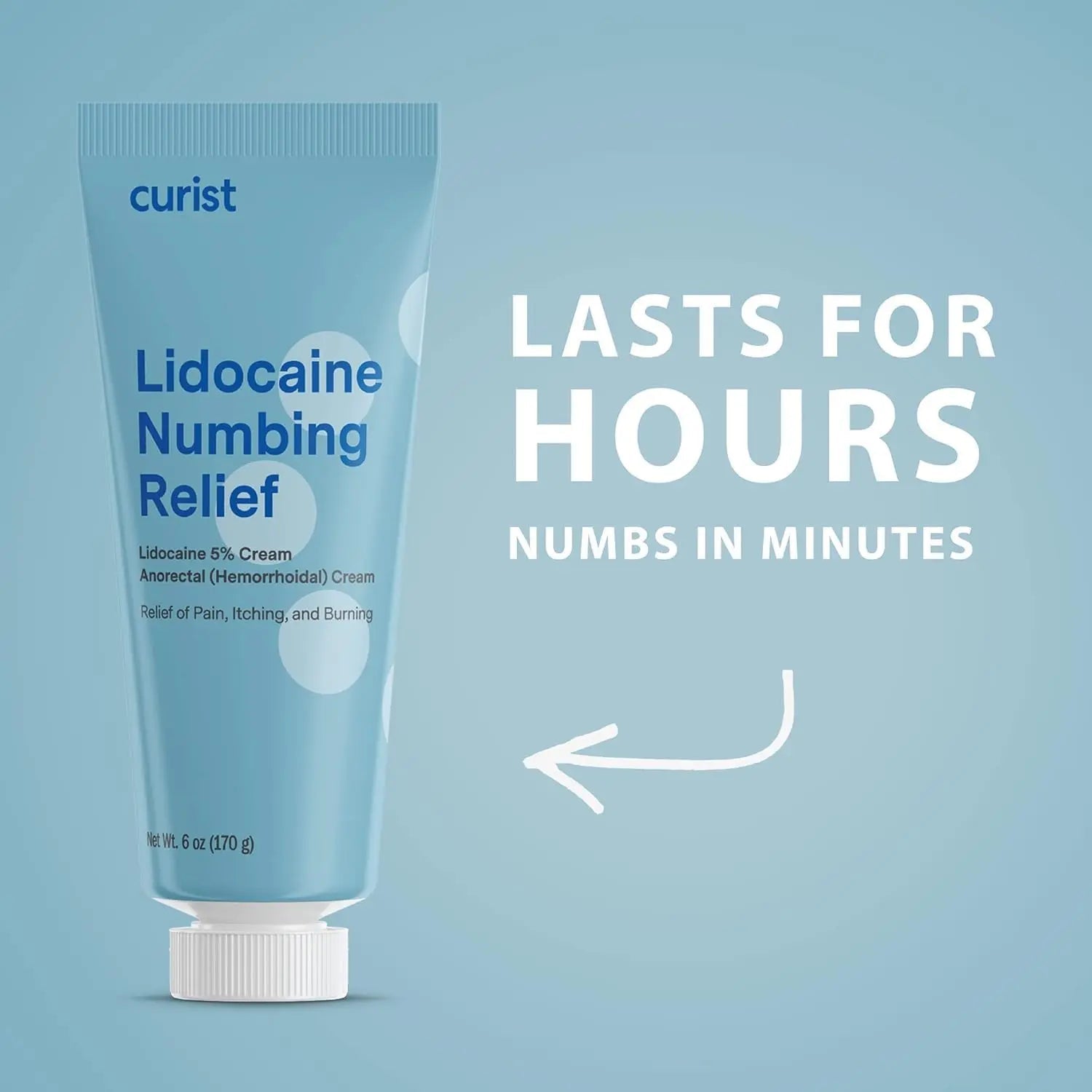 Curist 5% Lidocaine Numbing Cream - 6 oz (170 g) XL Tube - Soothing Numbing Cream for Temporary Discomfort, Itching, and Burning from Hemorrhoids Lidocaine 5% (1 Pack - 6 oz Tube) Curist buy supplements canada