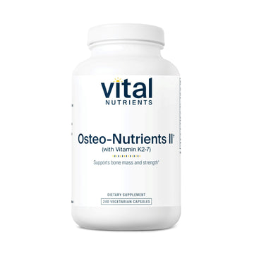 Vital Nutrients Osteo-Nutrients II - Vitamin K2 + D3, Calcium, Boron, and Magnesium for Bone Strength* - Healthy Heart Support - Vegetarian Supplement - Gluten, Dairy, Soy Free - 240 Capsules Vital Nutrients buy supplements canada