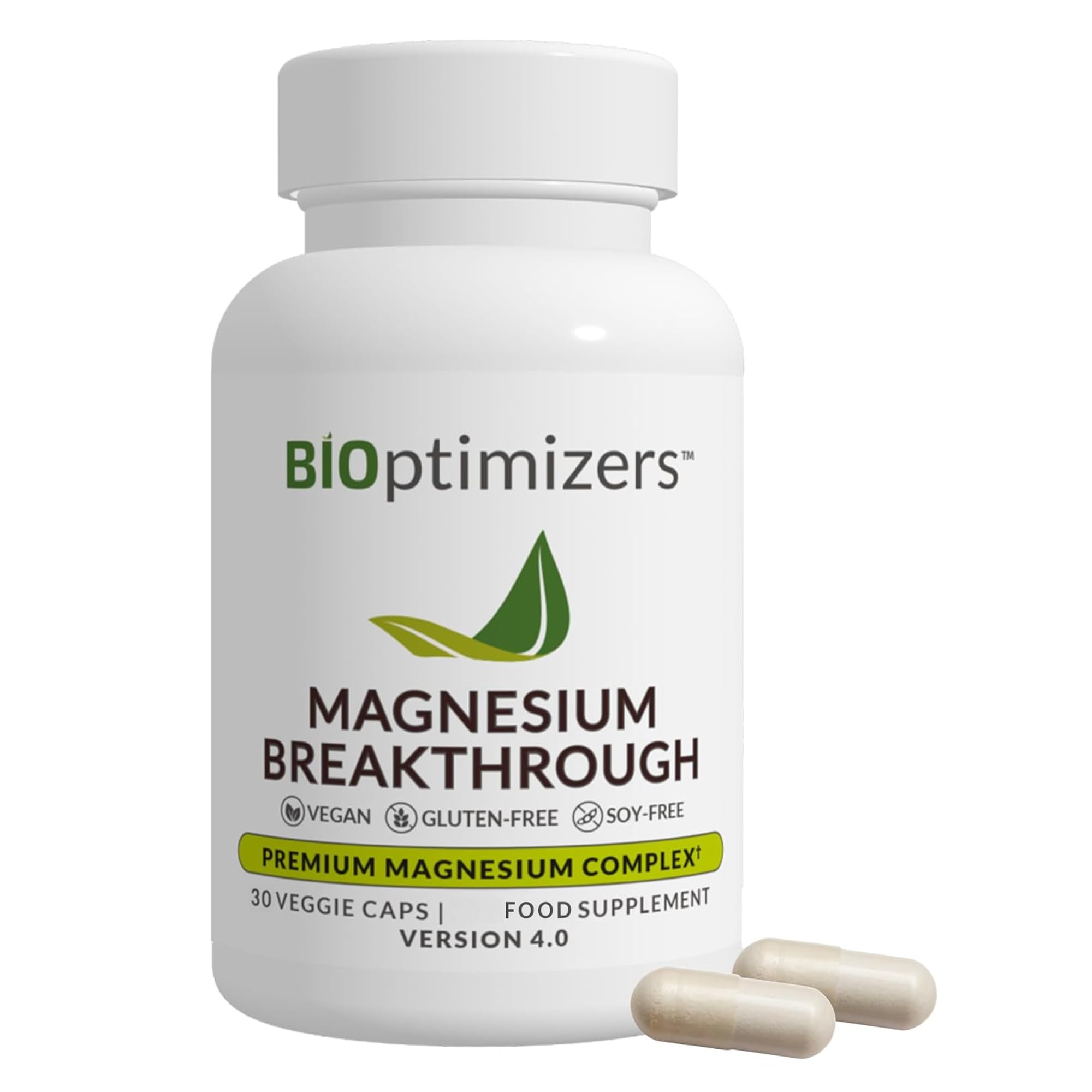 BIOptimizers Magnesium Breakthrough Supplement with 500mg - 7 Forms of Magnesium: Glycinate, Malate, Citrate, and More - Natural Support for Sleep and Cognitive Function -30 Capsules- Calming Vitamins BIOptimizers buy supplements canada