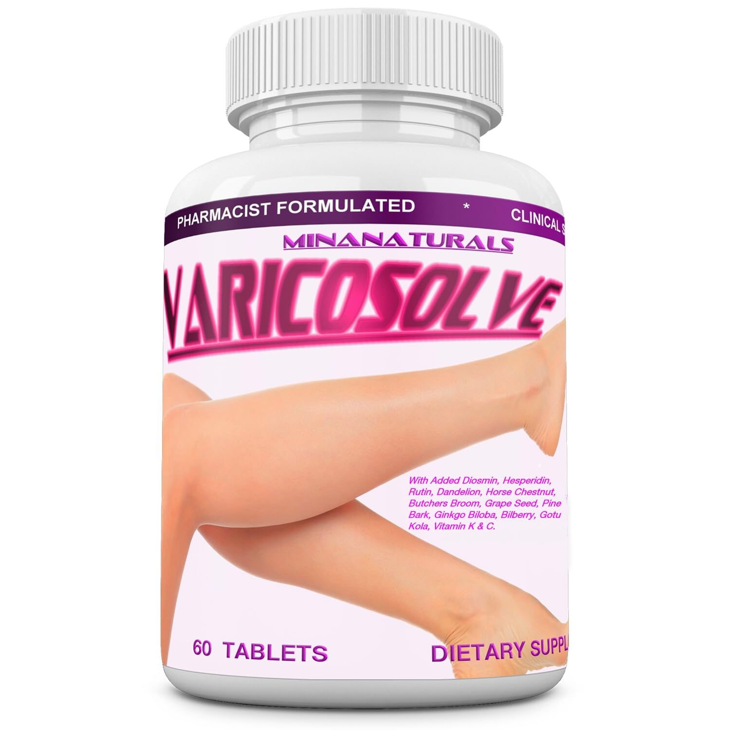 MINANATURALS VARICOSOLVE The Natural Supplement for Leg Veins. 60 Tablets MINANATURALS buy supplements canada