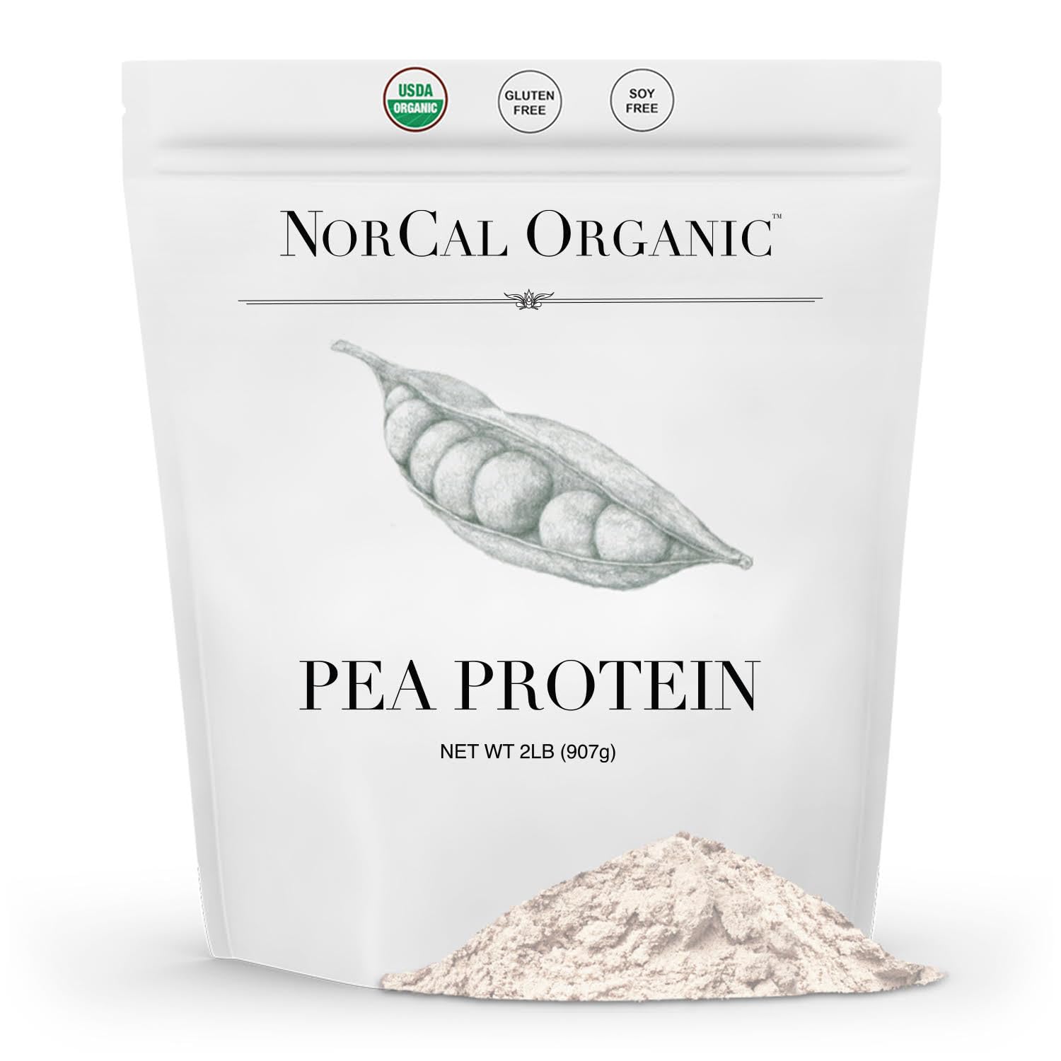 NorCal Organic - Premium Pea Protein Isolate - 100% Vegan and Organic - UNFLAVORED - 2 Pounds (Pack of 1) - 35 Servings NorCal Organic buy supplements canada