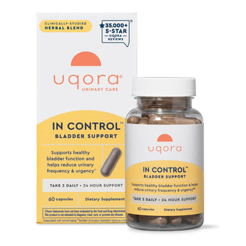 Uqora in Control Bladder Support - Daily Bladder Care & Support for Urinary Comfort - Made with botanicals, Like Horsetail & Spicebush - Gluten-Free & Vegetarian - 60 Capsules Uqora buy supplements canada