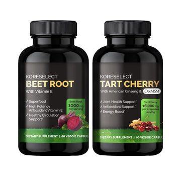 KORESELECT Beet Root & Tart Cherry Capsules 16,000mg Capsules Bundle for Nitric Oxide KORESELECT buy supplements canada