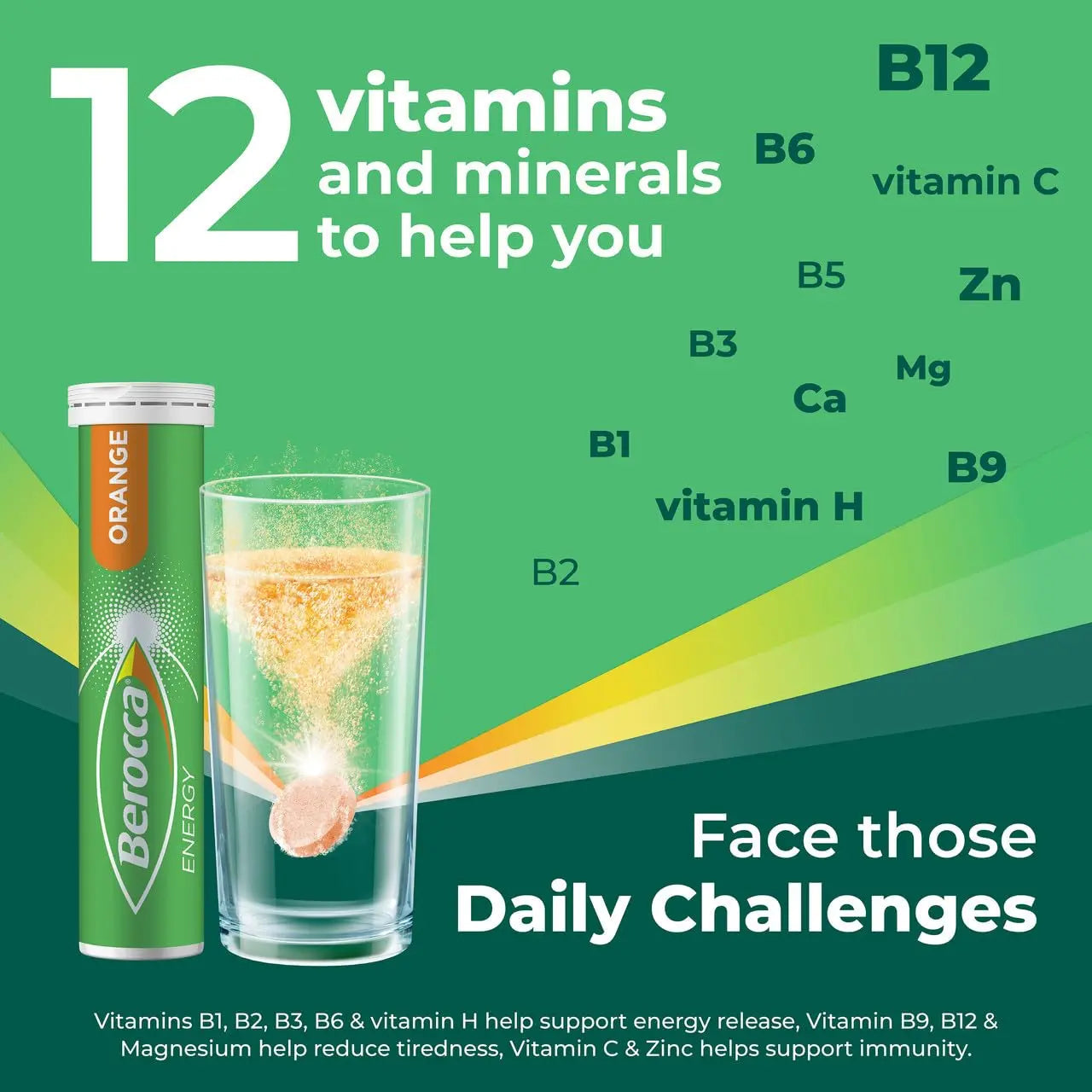 Berocca Energy Vitamin B & C Orange Flavour Effervescent Tablets 60 Pack Berocca buy supplements canada