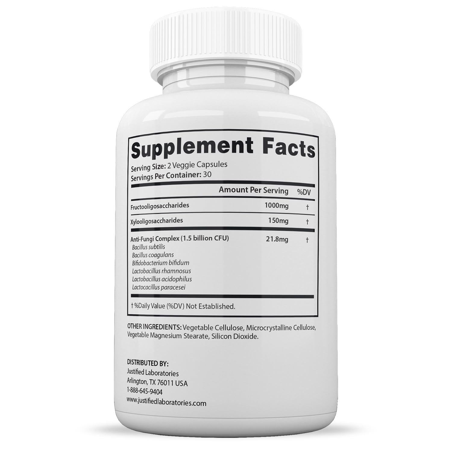 Justified Laboratories (2 Pack) Fungus Clear 1.5 Billion CFU Probiotic Pills 120 Capsules Justified Laboratories buy supplements canada