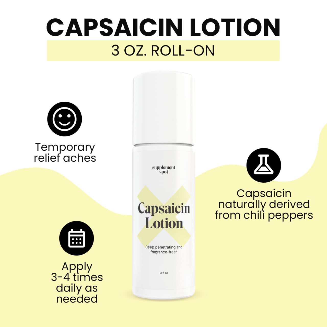 Supplement Spot Capsaicin Roll-On Cream 0.075% - Glucosamine Chondroitin MSM Gel with Bromelain – Joint & Muscle Care Bundle Supplement Spot buy supplements canada