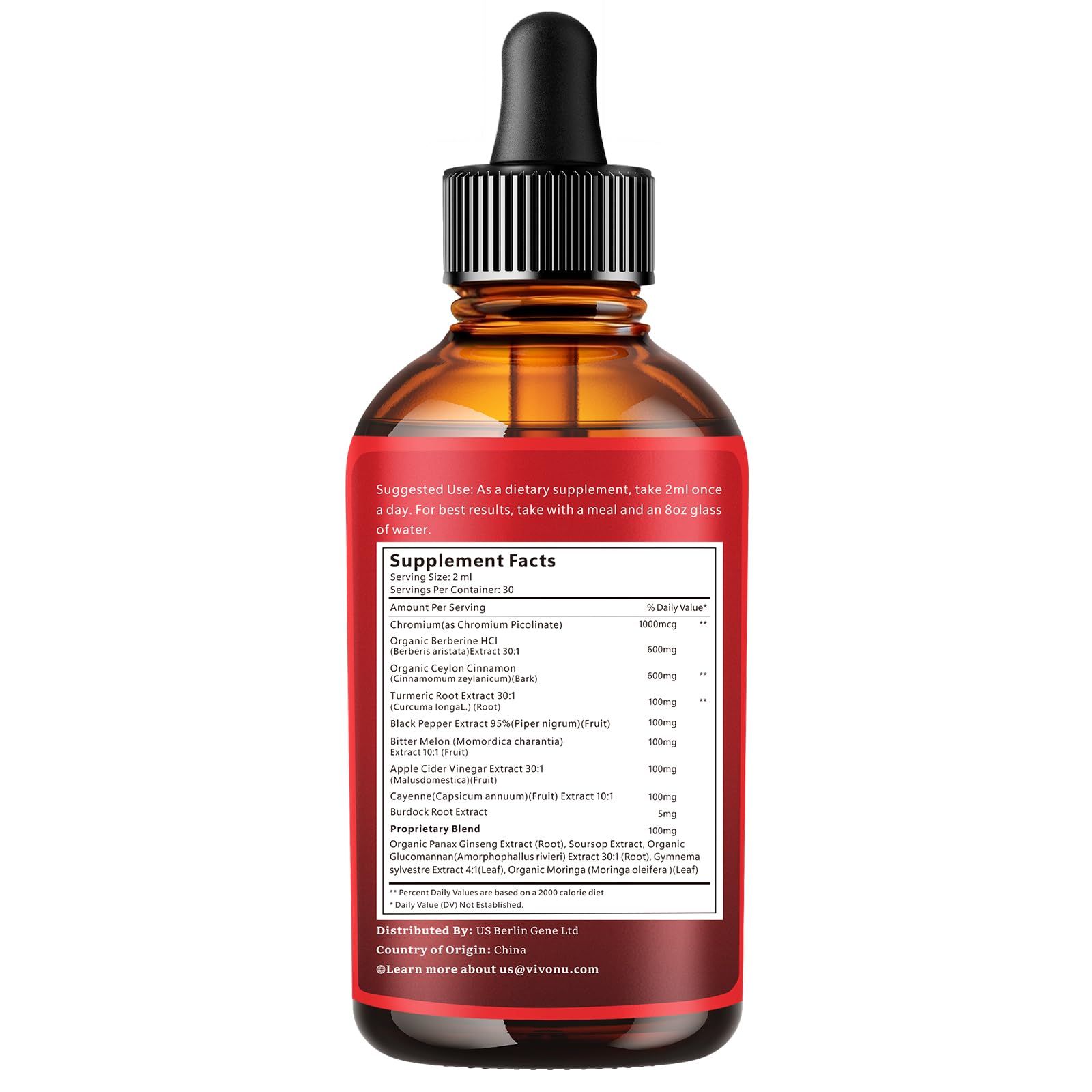 14-in-1 Berberine with Ceylon Cinnamon Supplement Liquid Drops, 1800mg + 30:1 Liposomal Tech with Cayenne Pepper, Soursop, Chromium, Bitter Melon, Turmeric, Moringa, Gymnema VivoNu buy supplements canada