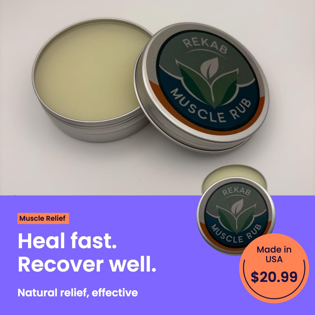 REKAB MUSCLE RUB, Neuropathy Cream, Arthritis Reliever, Knee Relief Balm for Adults, Natural Soothing Formula for Arthritis Sufferers, Joint Relief Cream, Total Relief, Joint & Muscle Therapy REKAB MUSCLE RUB buy supplements canada