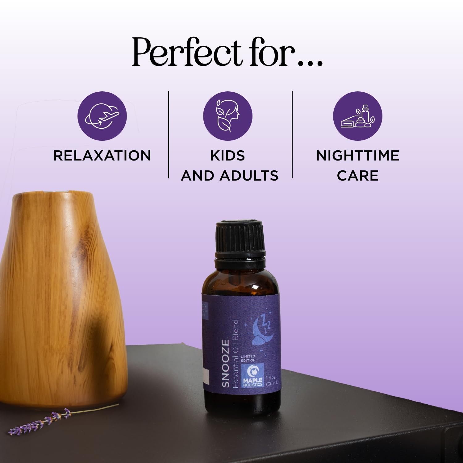 Sleep Essential Oil Blend for Diffuser - Snooze Blend Essential Oil for Sleep with Roman Chamomile Maple Holistics buy supplements canada