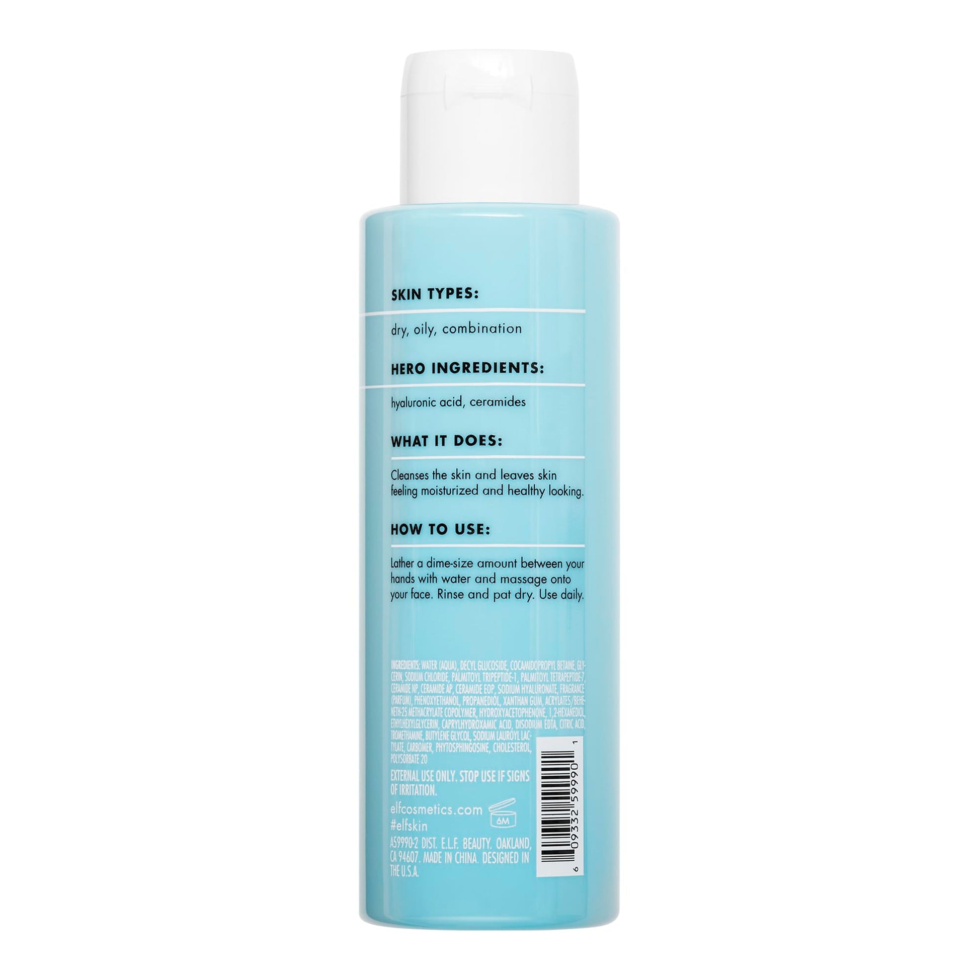 e.l.f. SKIN Holy Hydration! Daily Cleanser, Face Cleanser For Washing Away Excess Oil, Impurities & Makeup e.l.f. buy supplements canada