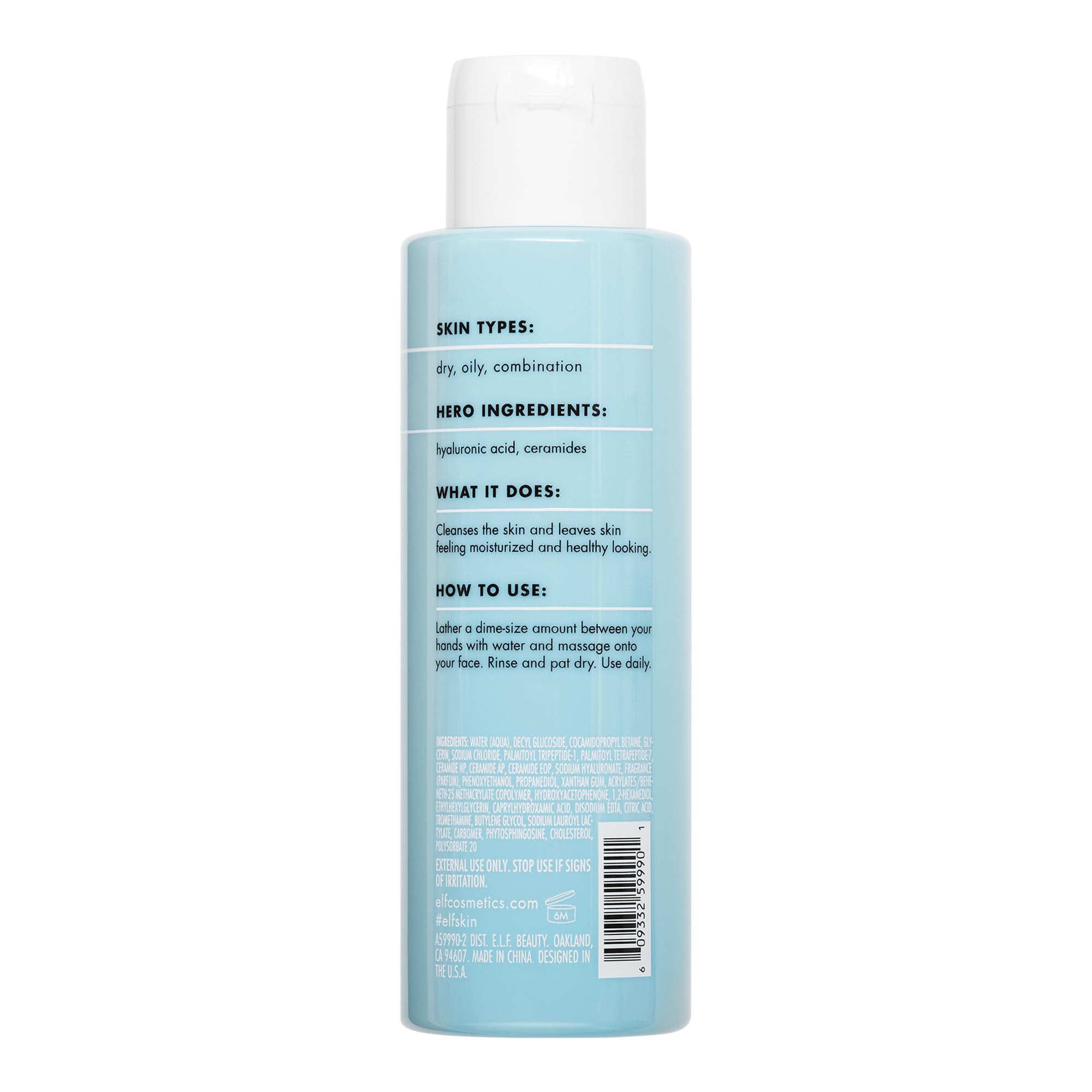 e.l.f. SKIN Holy Hydration! Daily Cleanser, Face Cleanser For Washing Away Excess Oil, Impurities & Makeup e.l.f. buy supplements canada