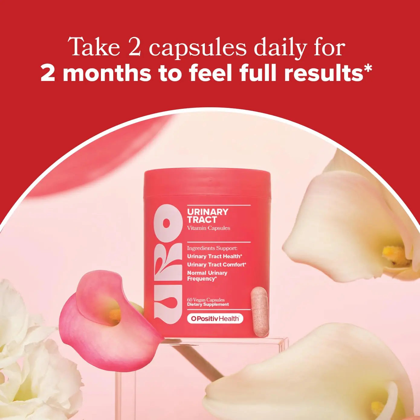O Positiv URO Urinary Tract Health Supplement for Women, 60 Count (Pack of 1) - Urinary Support Vitamins with Pacran Complete Cranberry Extract, D-Mannose, & Vitamin C - Vegan & Gluten-Free O Positiv buy supplements canada