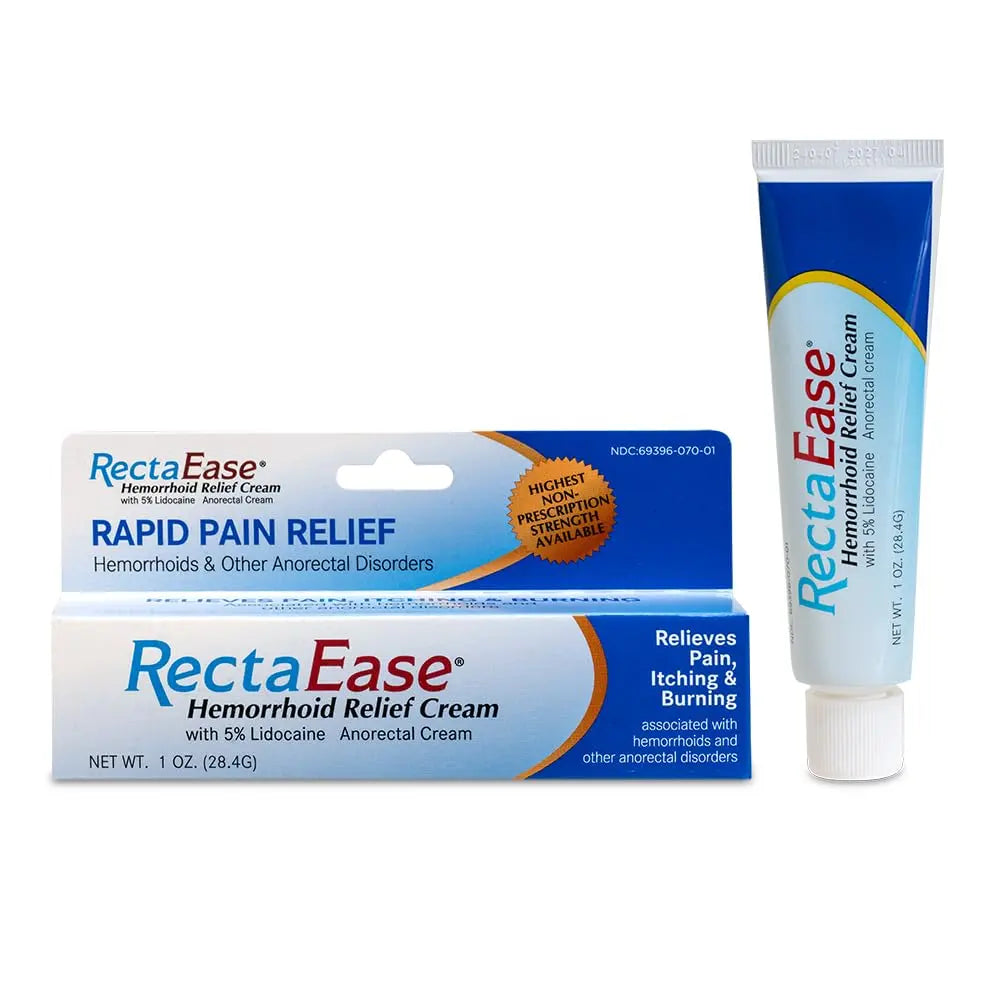 RectaEase 5% Lidocaine Hemorrhoid Topical Relief Cream, Rapid Numbing for Itching & Burning, Extra Strength Anorectal Treatment for Sensitive Areas, Advanced Formula for Fast Soothing Care, 1 oz Tube RectaEase buy supplements canada