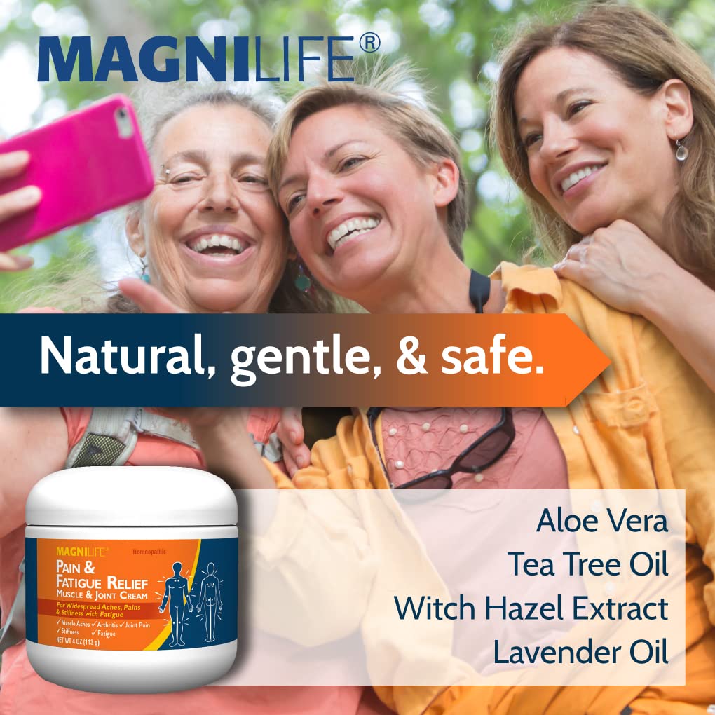 MagniLife Pain and Fatigue Relief Cream, 4 oz, Fast-Acting Relief for Fibromyalgia Symptoms, Muscle Aches & Joint Pain, Helps Relieve Soreness & Tenderness, Deep Penetrating Formula MagniLife buy supplements canada
