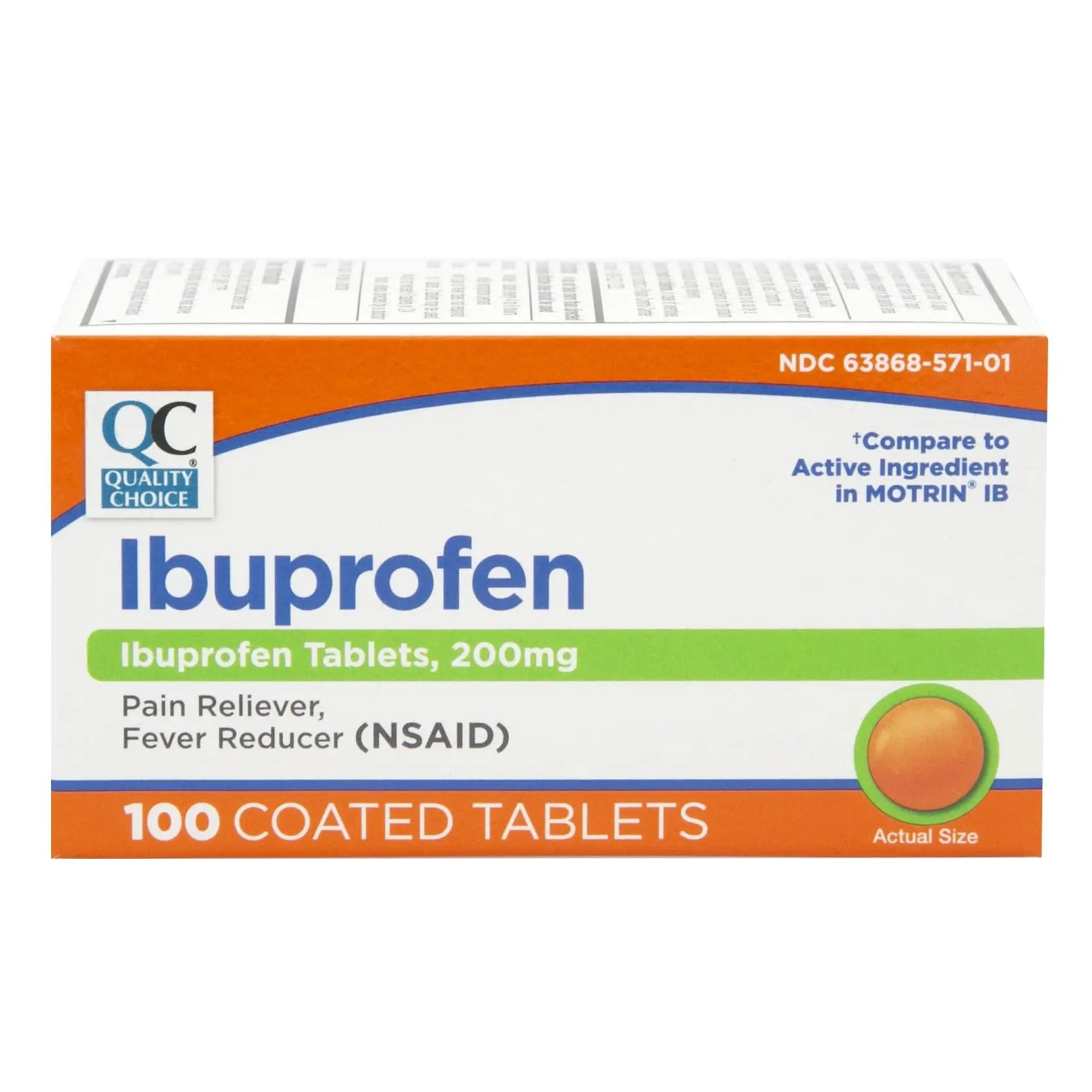 Quality Choice Ibuprofen Tablets, 200 mg, Pain Reliever and Fever Reducer for Arthritis, Toothache, Back Pain, Headache, Body Aches, and More 100 Count of Coated Tablets Quality Choice buy supplements canada