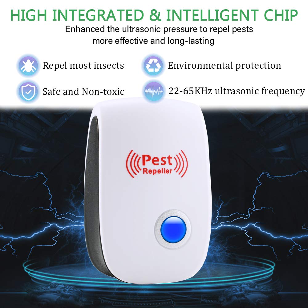 Ultrasonic Pest Repeller 6 Packs Electronic Plug in Indoor Sonic Repellent Palmandpond buy supplements canada