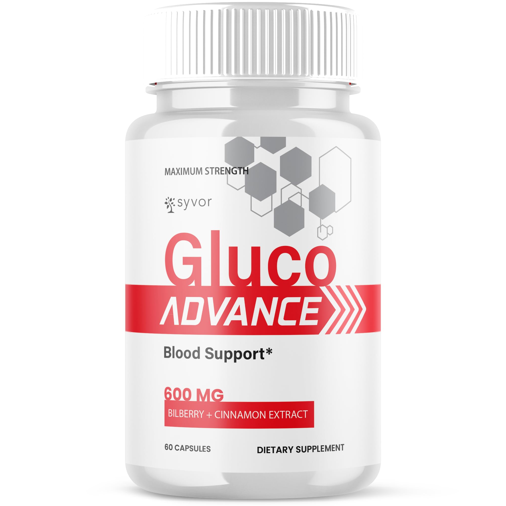 Gluco Advance Capsules, Official Gluco Advance Supplement Pills with All Natural Ingredients, Advanced Formula Supplement with Maximum Strength Premium Vitamins for Women & Men (60 Capsules) Syvor buy supplements canada