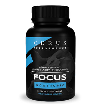 Cerus Performance Focus Nootropic Supplement - Enhances Mental Clarity, Boosts Memory & Cognitive Function, Improves Alertness - Ideal for Athletes & Fitness Enthusiasts - 60 Capsules Cerus buy supplements canada