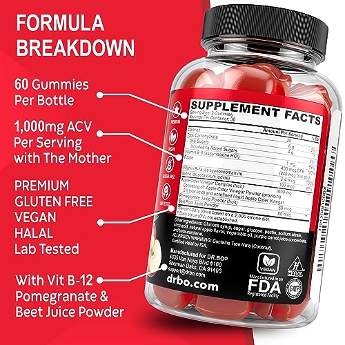 ACV Apple Cider Vinegar Gummies - Natural Support for Advanced Weight DR. BO buy supplements canada