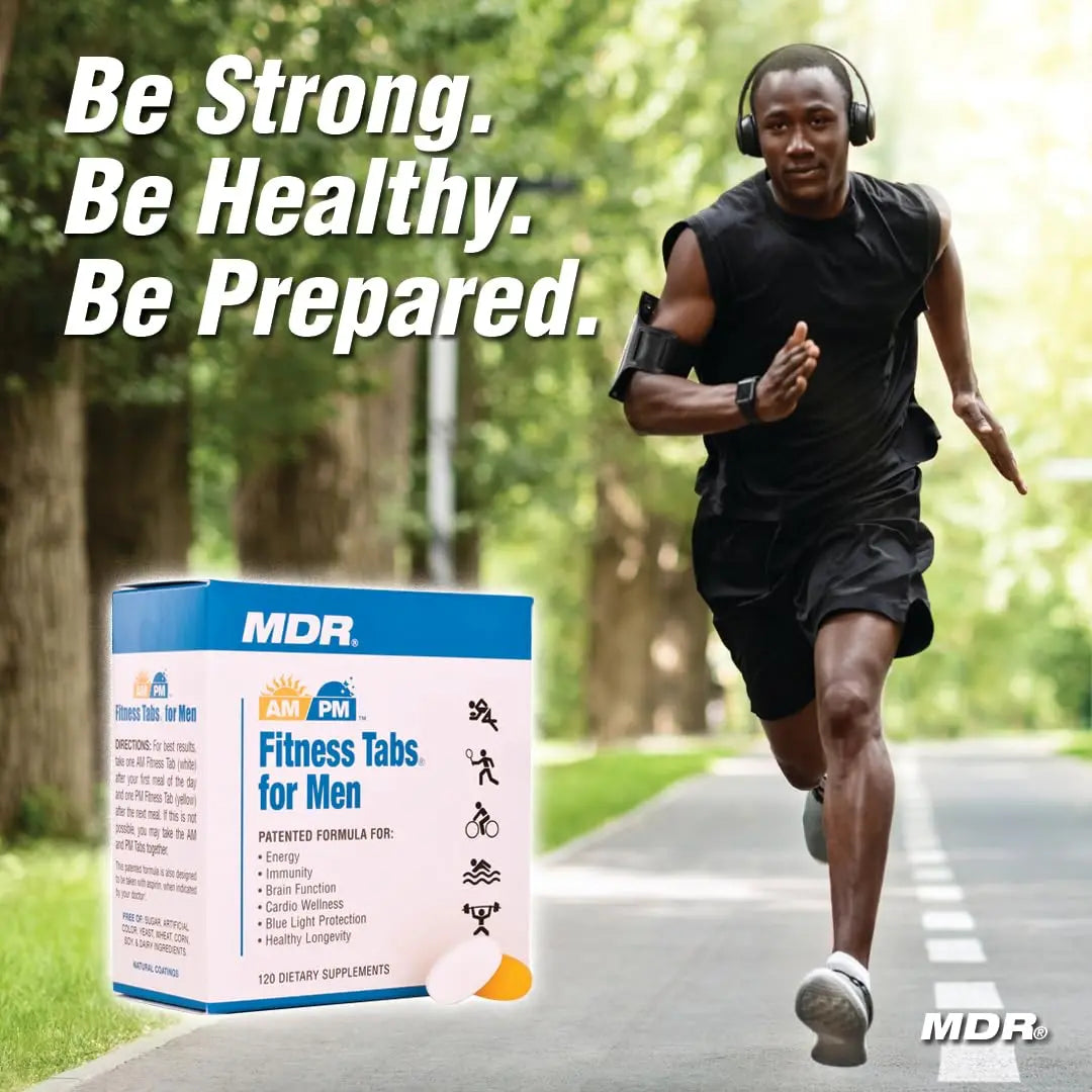 MDR Fitness Tabs Patented AM/PM Multivitamin for Men Doctor Formulated with Right Nutrients at The Right Time - Gluten Free - 2 Month Supply MDR buy supplements canada