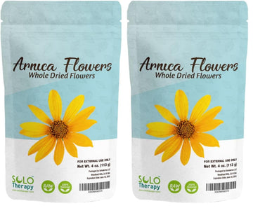 Solo Therapy Arnica Dried Whole Flowers 4 oz, Heterotheca Inuloides, Flores De Arnica Secas, Product from México, Packaged in The USA (Pack of 2) Solo Therapy buy supplements canada